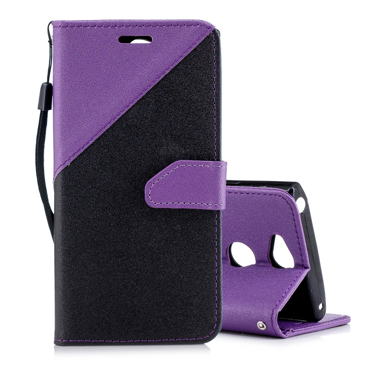 For Sony Xperia XA2 Matching Color Frosted Texture Horizontal Flip PU Leather Case with Holder & Card Slots & Lanyard