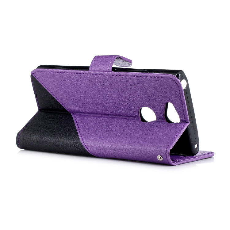 For Sony Xperia XA2 Matching Color Frosted Texture Horizontal Flip PU Leather Case with Holder & Card Slots & Lanyard