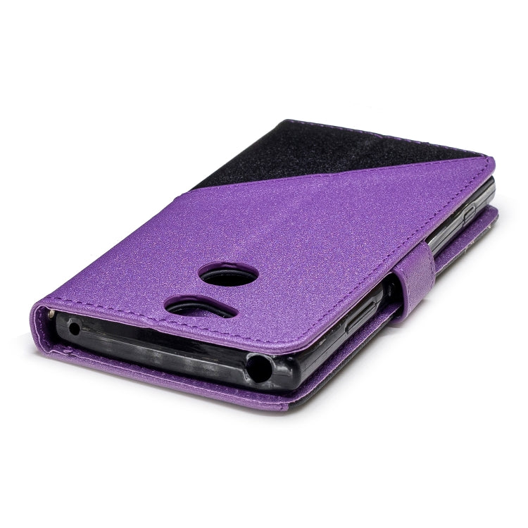 For Sony Xperia XA2 Matching Color Frosted Texture Horizontal Flip PU Leather Case with Holder & Card Slots & Lanyard