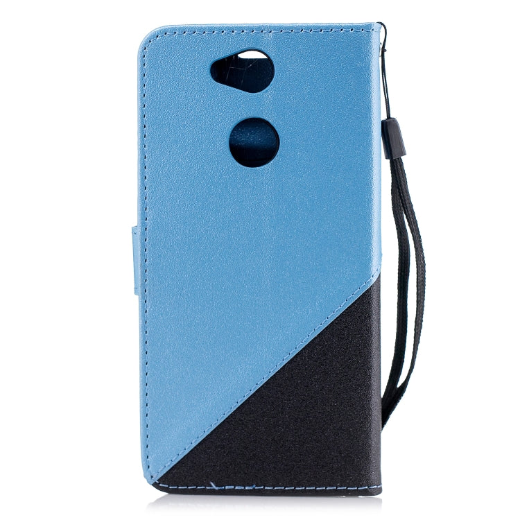For Sony Xperia XA2 Matching Color Frosted Texture Horizontal Flip PU Leather Case with Holder & Card Slots & Lanyard