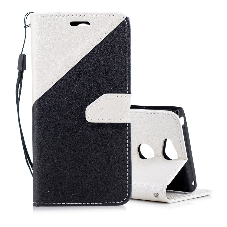 For Sony Xperia XA2 Matching Color Frosted Texture Horizontal Flip PU Leather Case with Holder & Card Slots & Lanyard