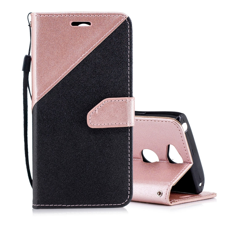 For Sony Xperia XA2 Matching Color Frosted Texture Horizontal Flip PU Leather Case with Holder & Card Slots & Lanyard