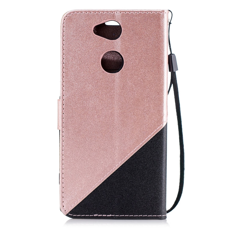 For Sony Xperia XA2 Matching Color Frosted Texture Horizontal Flip PU Leather Case with Holder & Card Slots & Lanyard