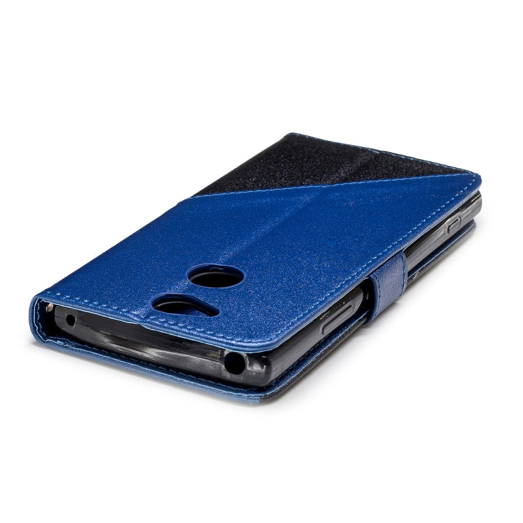 For Sony Xperia XA2 Matching Color Frosted Texture Horizontal Flip PU Leather Case with Holder & Card Slots & Lanyard