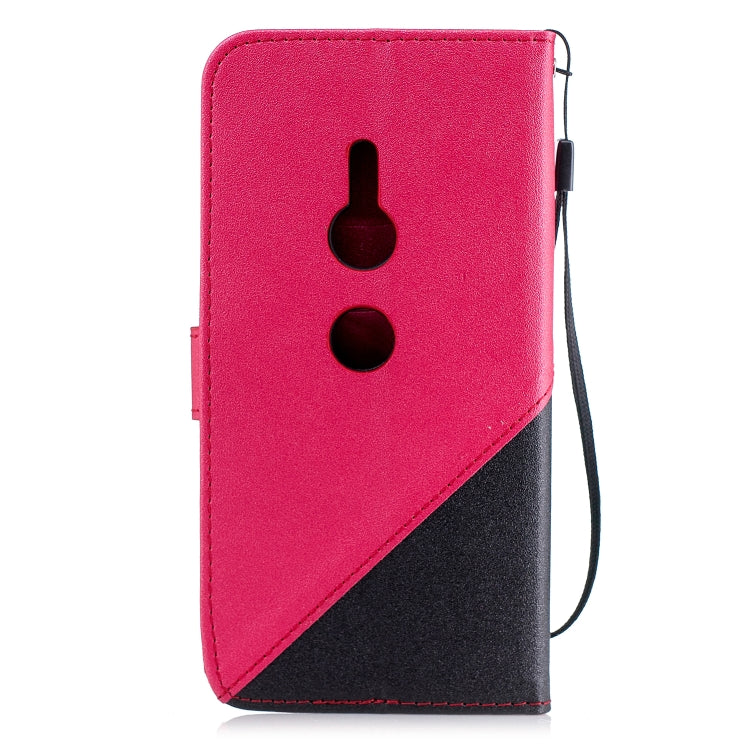 For Sony Xperia XZ2 Matching Color Frosted Texture Horizontal Flip PU Leather Case with Holder & Card Slots & Lanyard