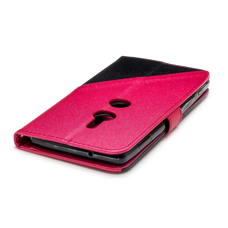 For Sony Xperia XZ2 Matching Color Frosted Texture Horizontal Flip PU Leather Case with Holder & Card Slots & Lanyard