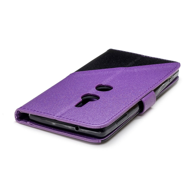For Sony Xperia XZ2 Matching Color Frosted Texture Horizontal Flip PU Leather Case with Holder & Card Slots & Lanyard