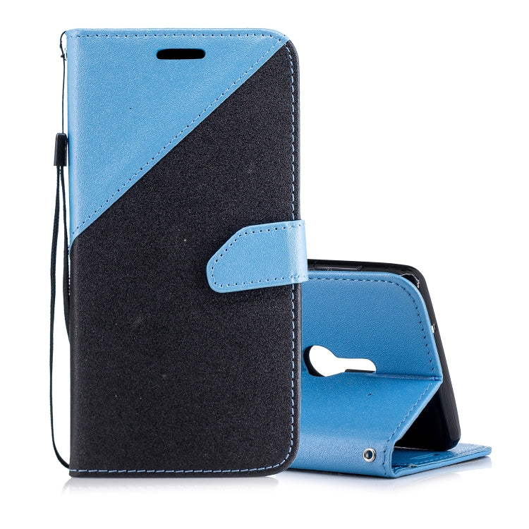 For Sony Xperia XZ2 Matching Color Frosted Texture Horizontal Flip PU Leather Case with Holder & Card Slots & Lanyard