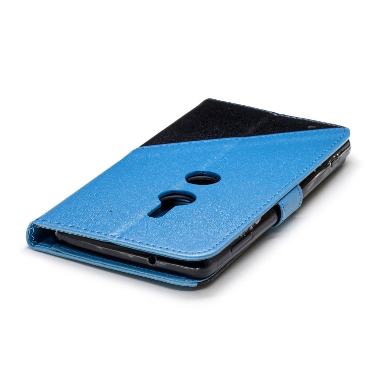 For Sony Xperia XZ2 Matching Color Frosted Texture Horizontal Flip PU Leather Case with Holder & Card Slots & Lanyard