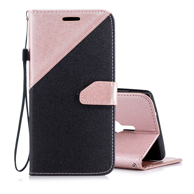 For Sony Xperia XZ2 Matching Color Frosted Texture Horizontal Flip PU Leather Case with Holder & Card Slots & Lanyard