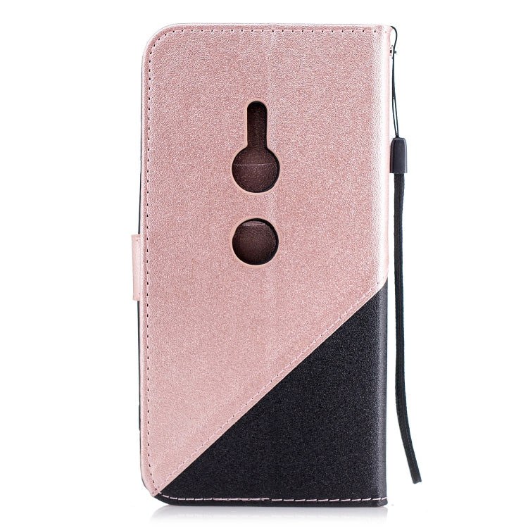 For Sony Xperia XZ2 Matching Color Frosted Texture Horizontal Flip PU Leather Case with Holder & Card Slots & Lanyard