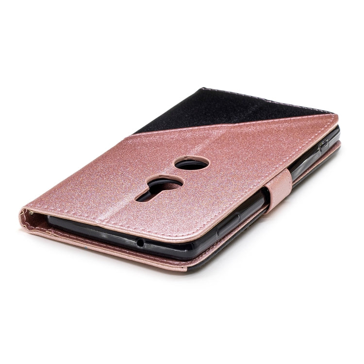 For Sony Xperia XZ2 Matching Color Frosted Texture Horizontal Flip PU Leather Case with Holder & Card Slots & Lanyard