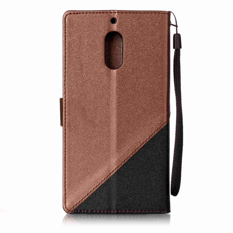 For Nokia 6 Matching Color Frosted Texture Horizontal Flip PU Leather Case with Holder & Card Slots & Lanyard