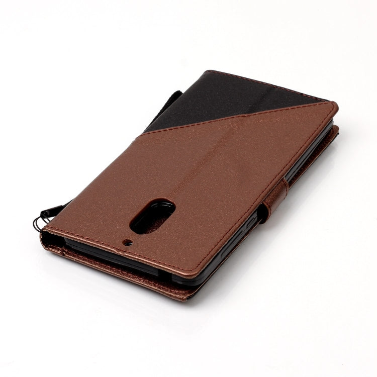 For Nokia 6 Matching Color Frosted Texture Horizontal Flip PU Leather Case with Holder & Card Slots & Lanyard