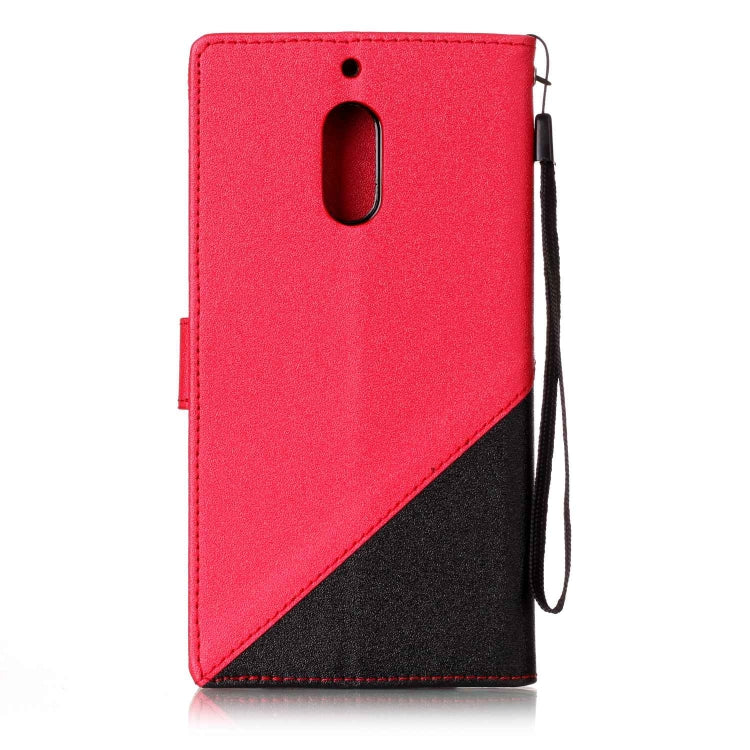 For Nokia 6 Matching Color Frosted Texture Horizontal Flip PU Leather Case with Holder & Card Slots & Lanyard