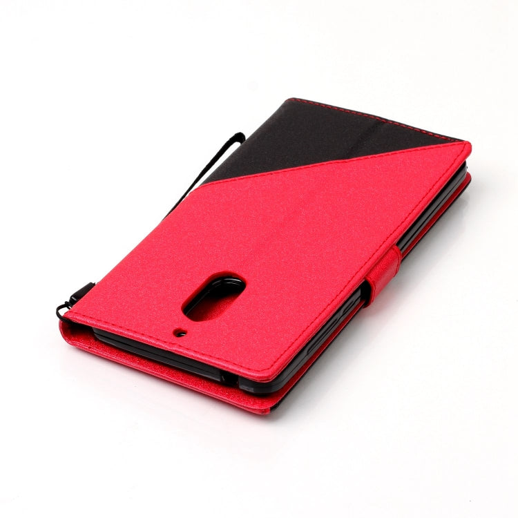 For Nokia 6 Matching Color Frosted Texture Horizontal Flip PU Leather Case with Holder & Card Slots & Lanyard