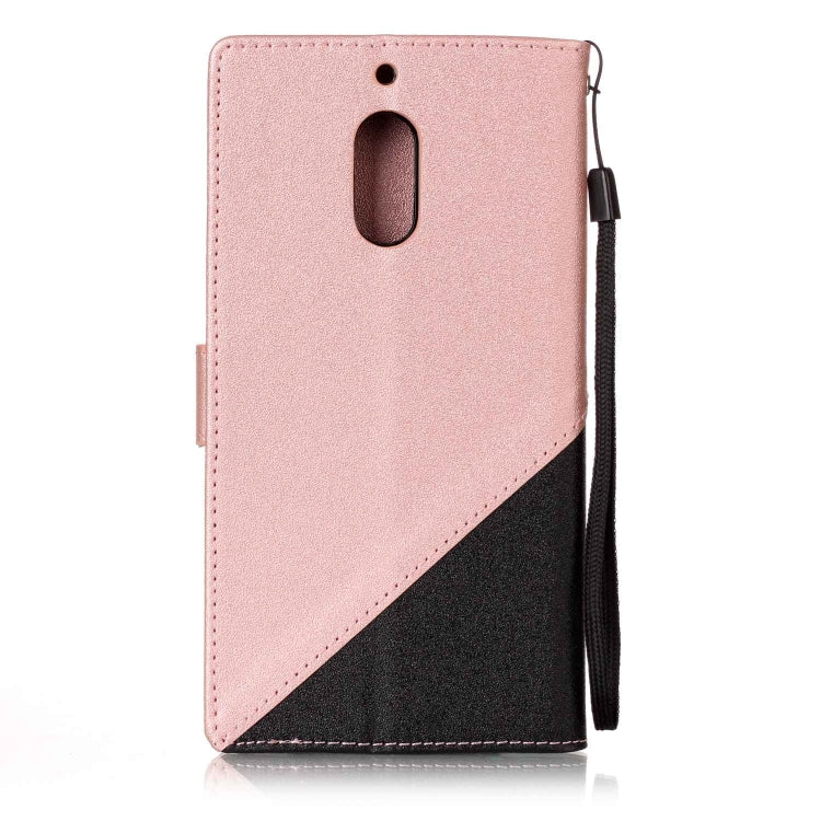 For Nokia 6 Matching Color Frosted Texture Horizontal Flip PU Leather Case with Holder & Card Slots & Lanyard