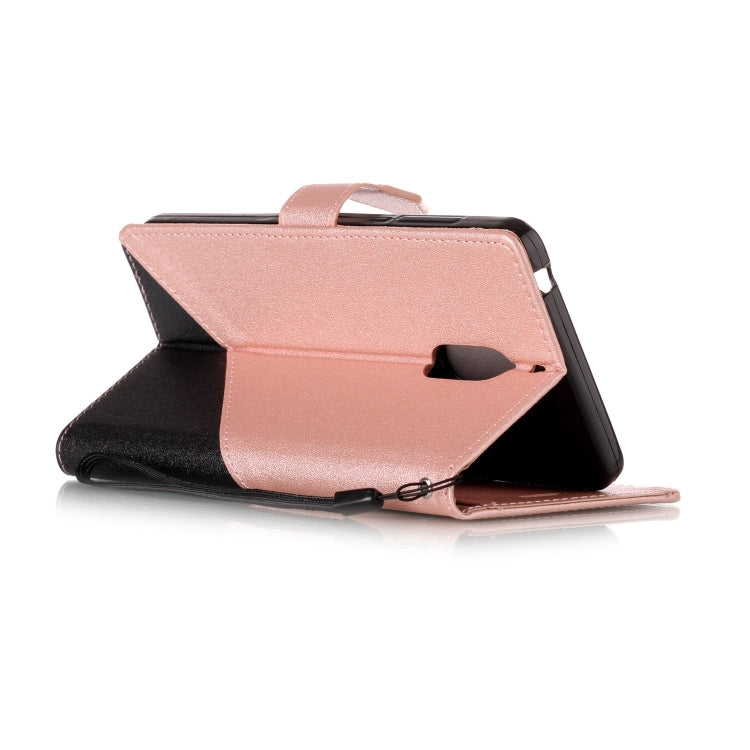 For Nokia 6 Matching Color Frosted Texture Horizontal Flip PU Leather Case with Holder & Card Slots & Lanyard
