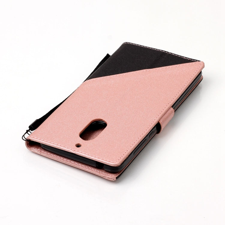 For Nokia 6 Matching Color Frosted Texture Horizontal Flip PU Leather Case with Holder & Card Slots & Lanyard