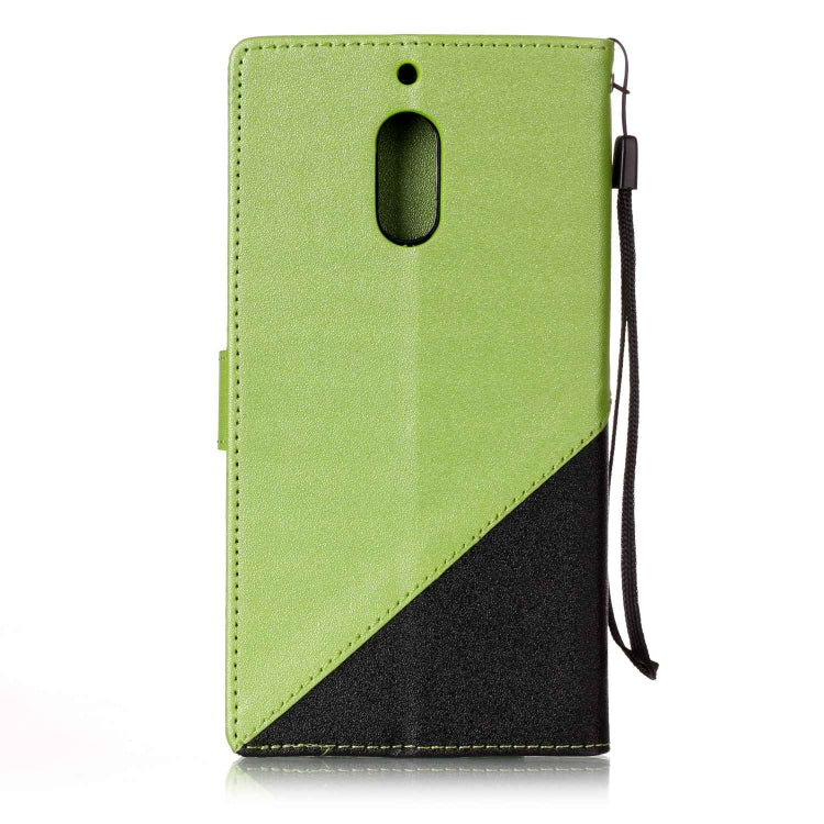 For Nokia 6 Matching Color Frosted Texture Horizontal Flip PU Leather Case with Holder & Card Slots & Lanyard