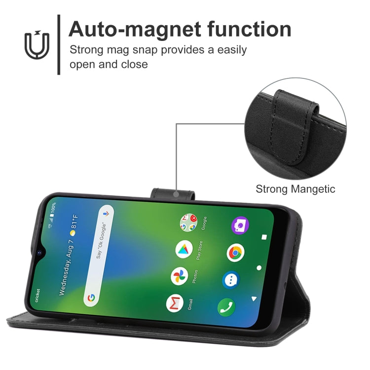 Leather Phone Case For Cricket Influence / Maestro Plus