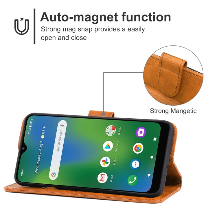 Leather Phone Case For Cricket Influence / Maestro Plus