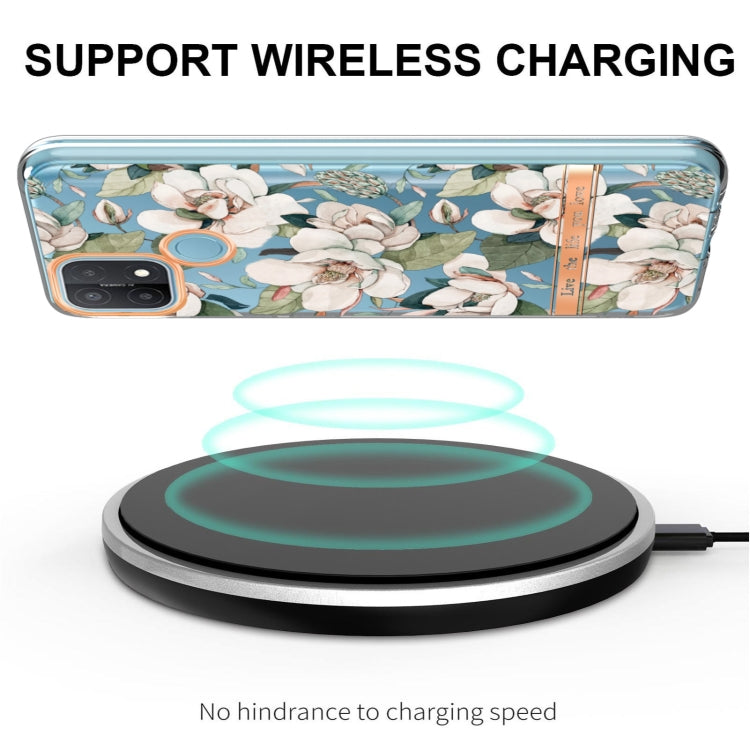 For OPPO A15 / A15S Flowers and Plants Series IMD TPU Phone Case