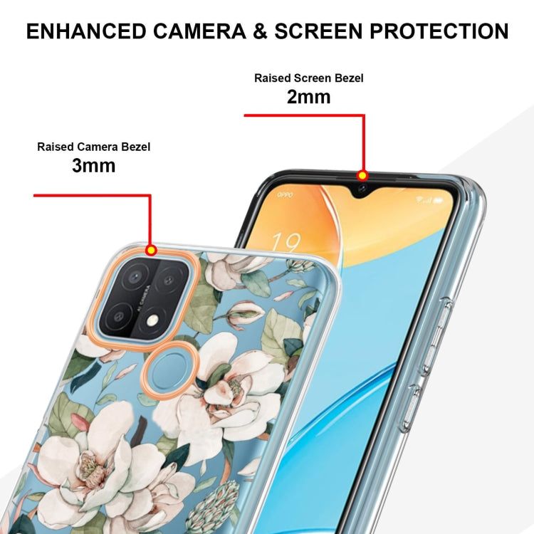 For OPPO A15 / A15S Flowers and Plants Series IMD TPU Phone Case