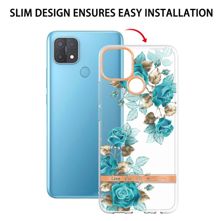 For OPPO A15 / A15S Flowers and Plants Series IMD TPU Phone Case