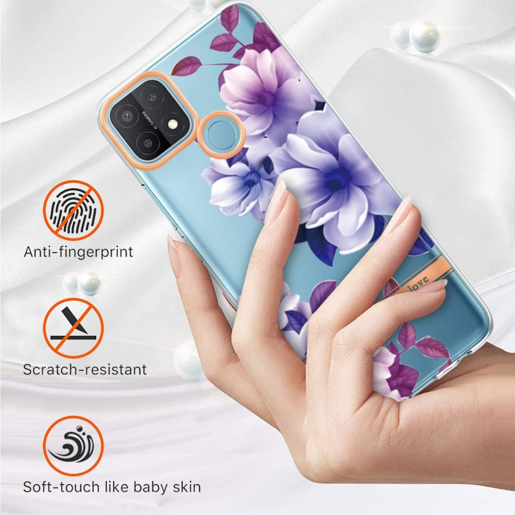 For OPPO A15 / A15S Flowers and Plants Series IMD TPU Phone Case