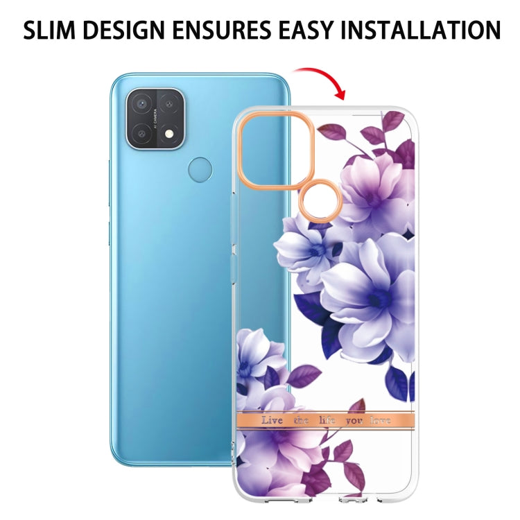 For OPPO A15 / A15S Flowers and Plants Series IMD TPU Phone Case
