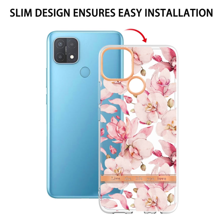 For OPPO A15 / A15S Flowers and Plants Series IMD TPU Phone Case