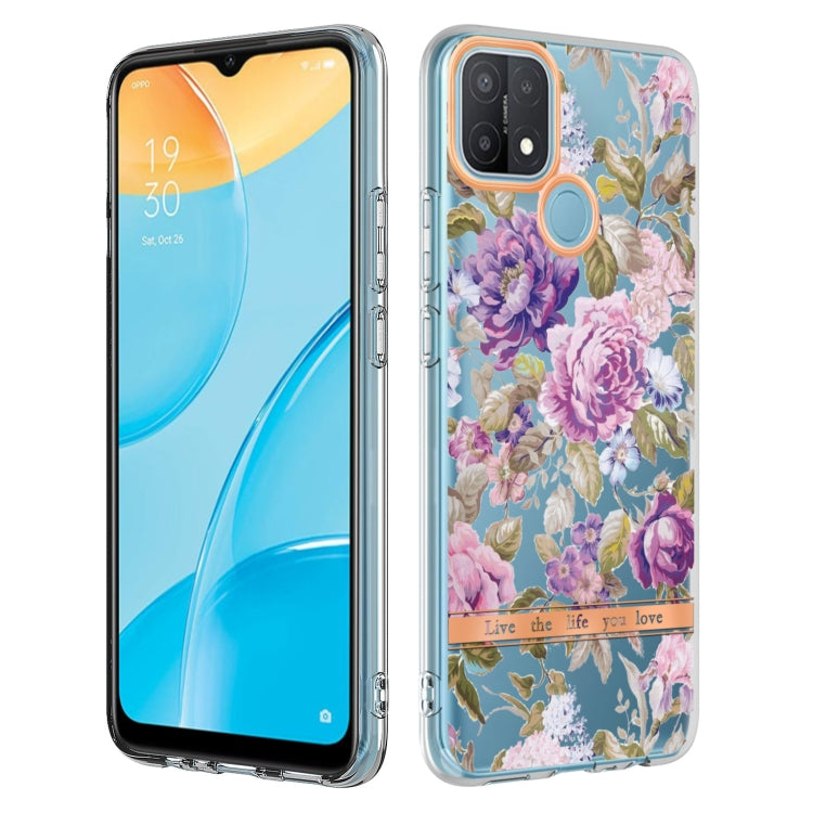 For OPPO A15 / A15S Flowers and Plants Series IMD TPU Phone Case