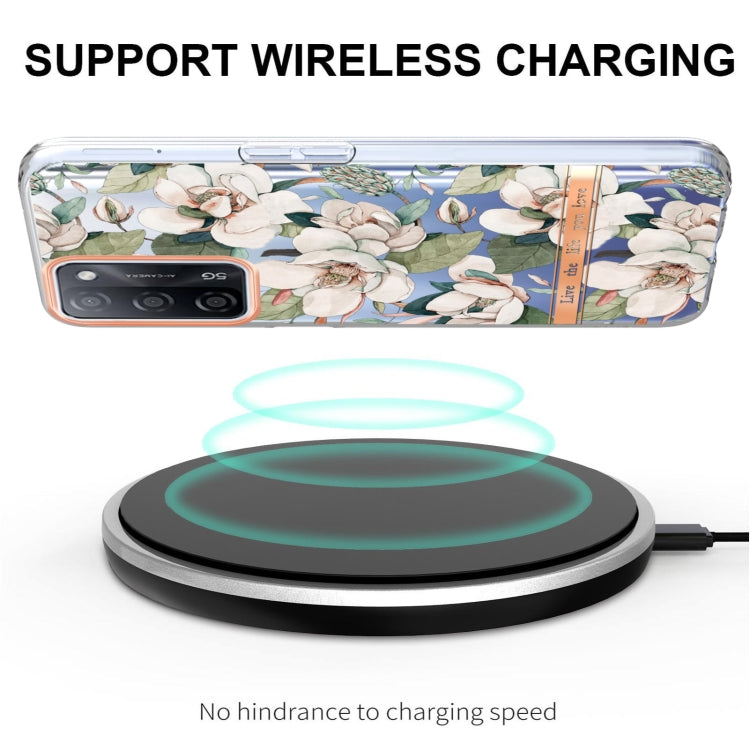 For OPPO A55 5G / A53S 5G / A54 4G / A16 / A54S 4G Flowers and Plants Series IMD TPU Phone Case