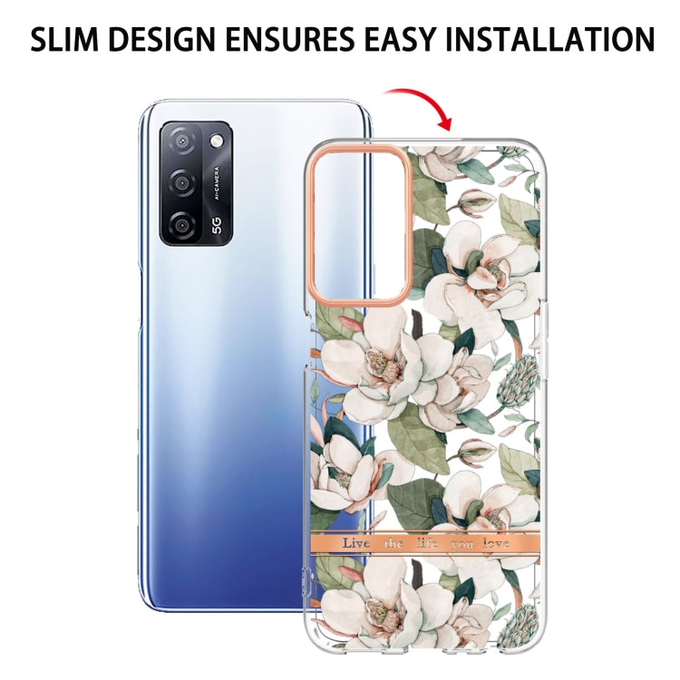 For OPPO A55 5G / A53S 5G / A54 4G / A16 / A54S 4G Flowers and Plants Series IMD TPU Phone Case