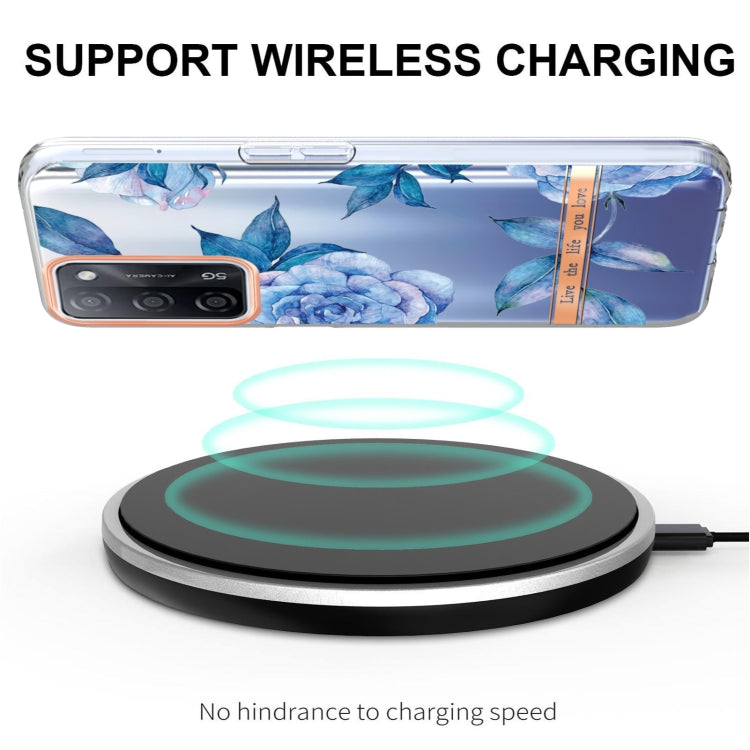 For OPPO A55 5G / A53S 5G / A54 4G / A16 / A54S 4G Flowers and Plants Series IMD TPU Phone Case