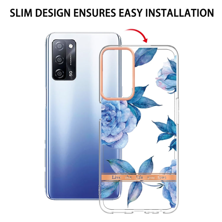 For OPPO A55 5G / A53S 5G / A54 4G / A16 / A54S 4G Flowers and Plants Series IMD TPU Phone Case
