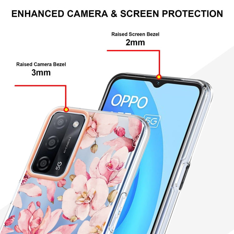 For OPPO A55 5G / A53S 5G / A54 4G / A16 / A54S 4G Flowers and Plants Series IMD TPU Phone Case
