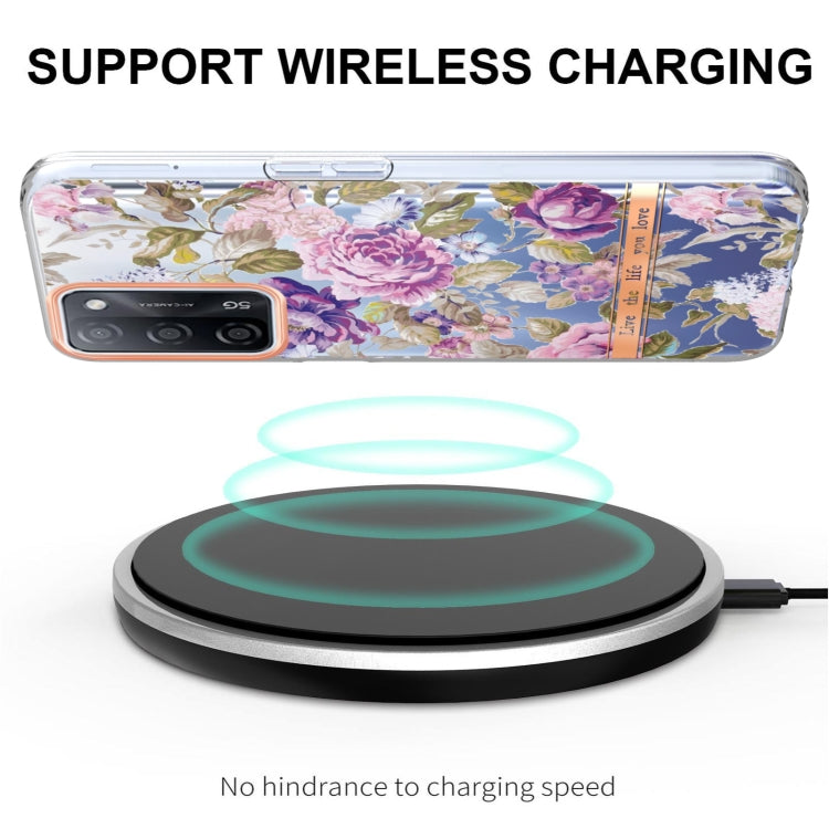 For OPPO A55 5G / A53S 5G / A54 4G / A16 / A54S 4G Flowers and Plants Series IMD TPU Phone Case