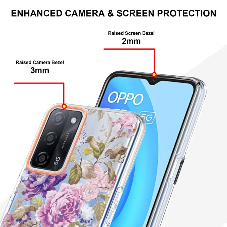 For OPPO A55 5G / A53S 5G / A54 4G / A16 / A54S 4G Flowers and Plants Series IMD TPU Phone Case