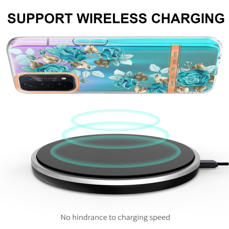 For OPPO A74 5G / A93 5G / A54 5G / A93S 5G Flowers and Plants Series IMD TPU Phone Case