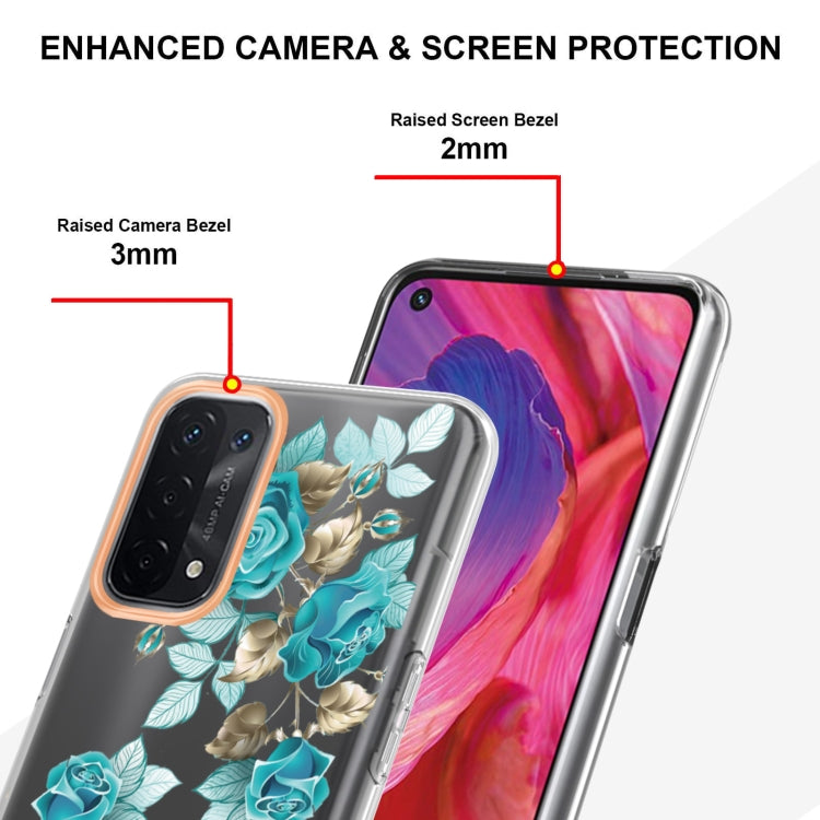 For OPPO A74 5G / A93 5G / A54 5G / A93S 5G Flowers and Plants Series IMD TPU Phone Case