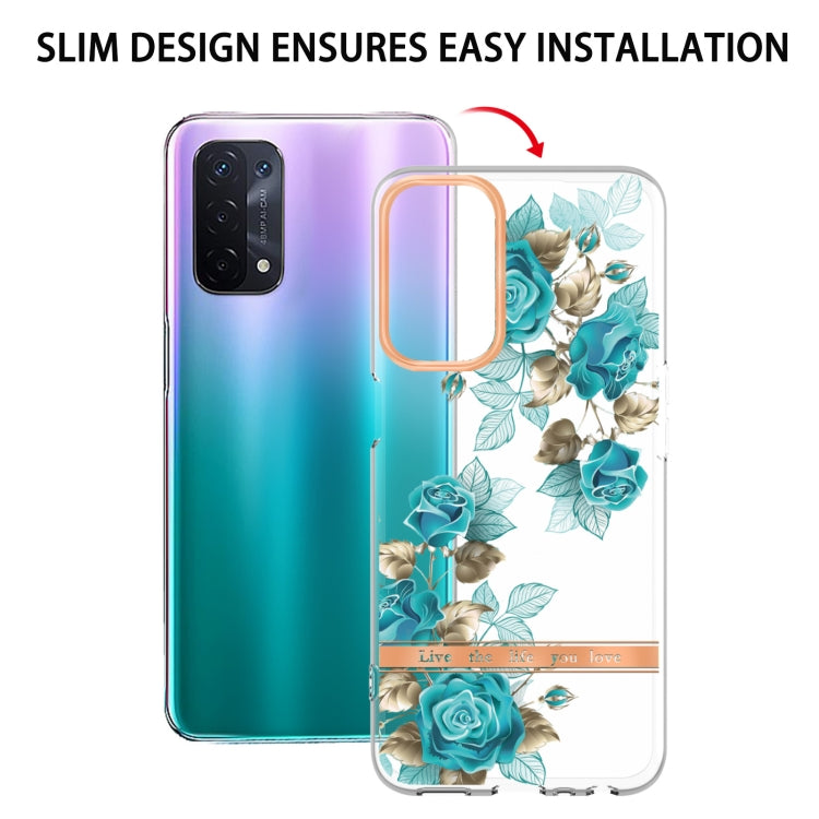 For OPPO A74 5G / A93 5G / A54 5G / A93S 5G Flowers and Plants Series IMD TPU Phone Case