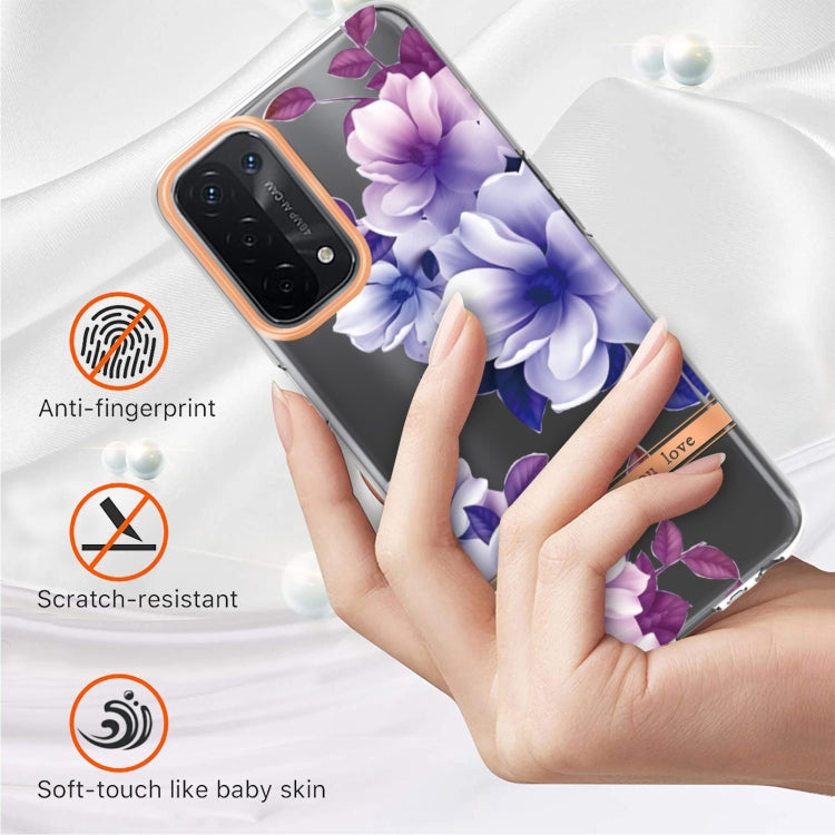 For OPPO A74 5G / A93 5G / A54 5G / A93S 5G Flowers and Plants Series IMD TPU Phone Case