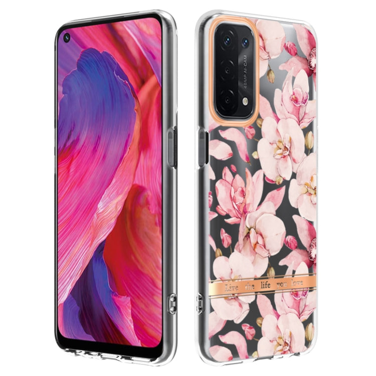 For OPPO A74 5G / A93 5G / A54 5G / A93S 5G Flowers and Plants Series IMD TPU Phone Case