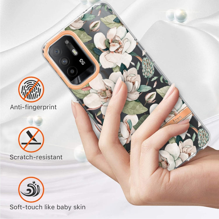 For OPPO A94 5G Flowers and Plants Series IMD TPU Phone Case