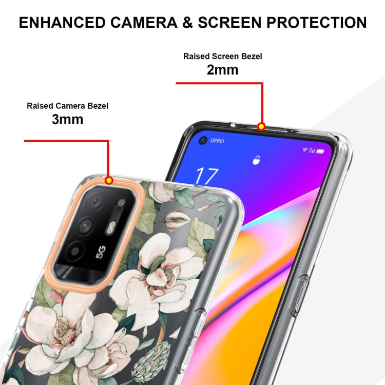 For OPPO A94 5G Flowers and Plants Series IMD TPU Phone Case