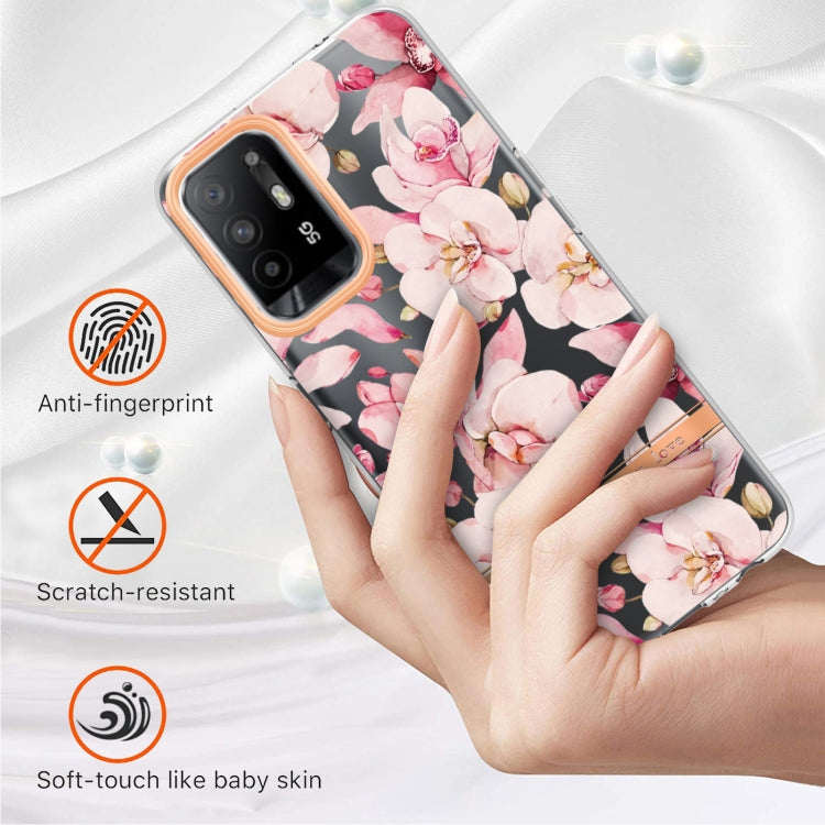 For OPPO A94 5G Flowers and Plants Series IMD TPU Phone Case