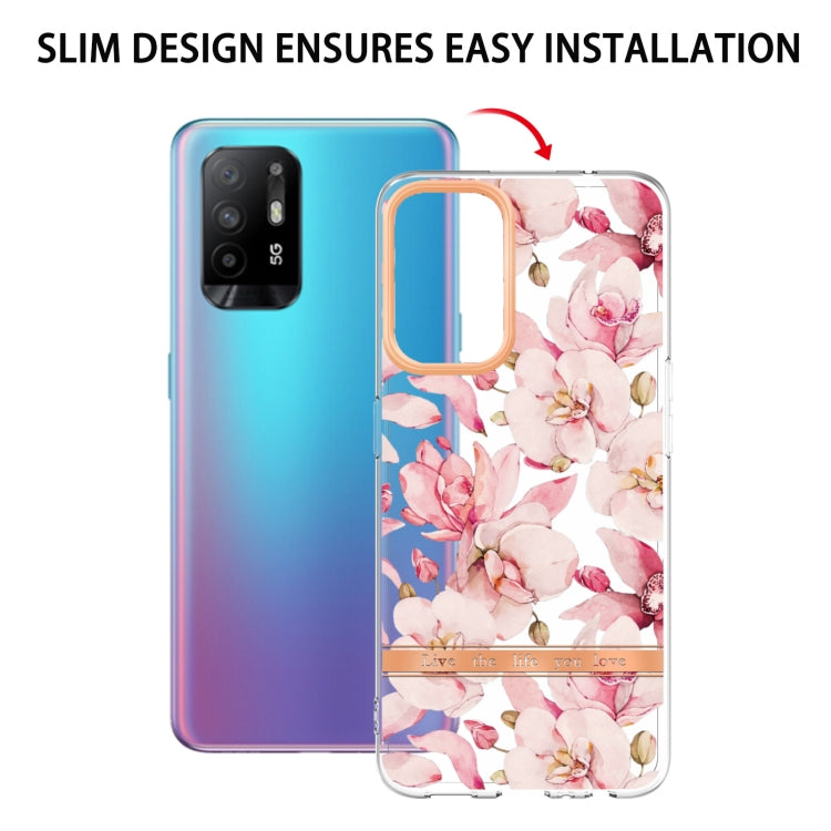For OPPO A94 5G Flowers and Plants Series IMD TPU Phone Case