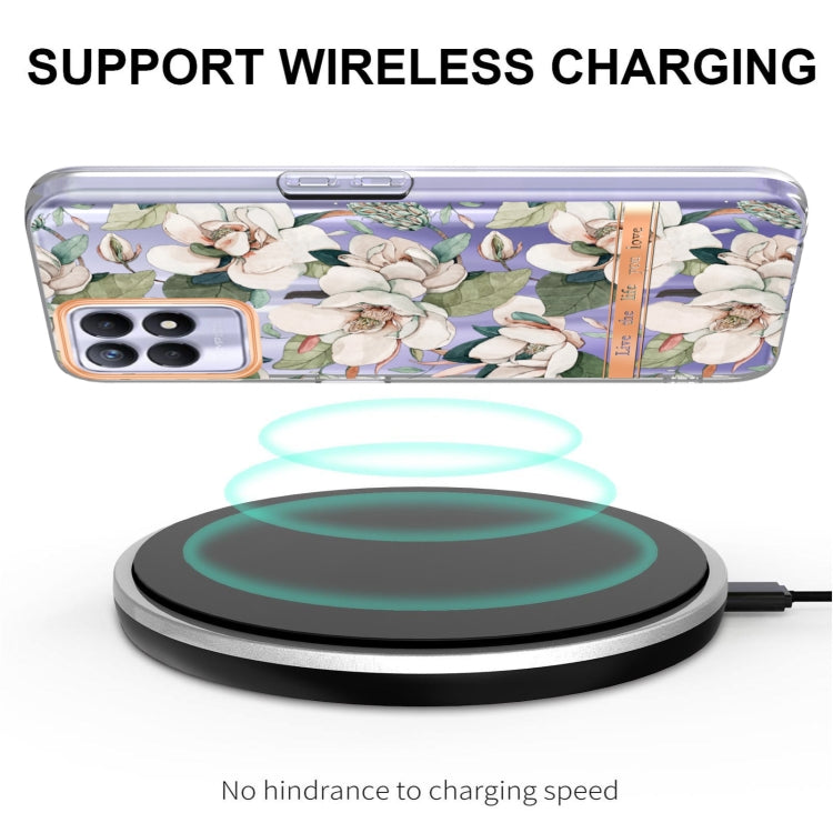 For OPPO Realme 8i Flowers and Plants Series IMD TPU Phone Case